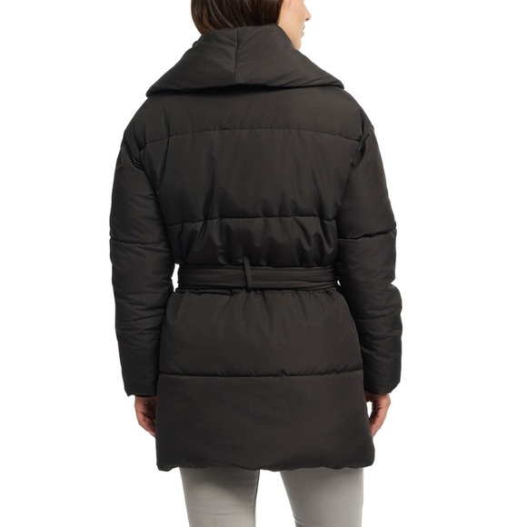 Badgley Mischka Yoko Shawl Collar Puffer Jacket - Picture 6 of 8